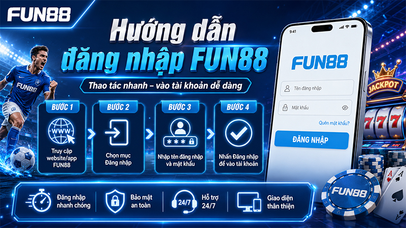 Các bước đăng nhập Fun88